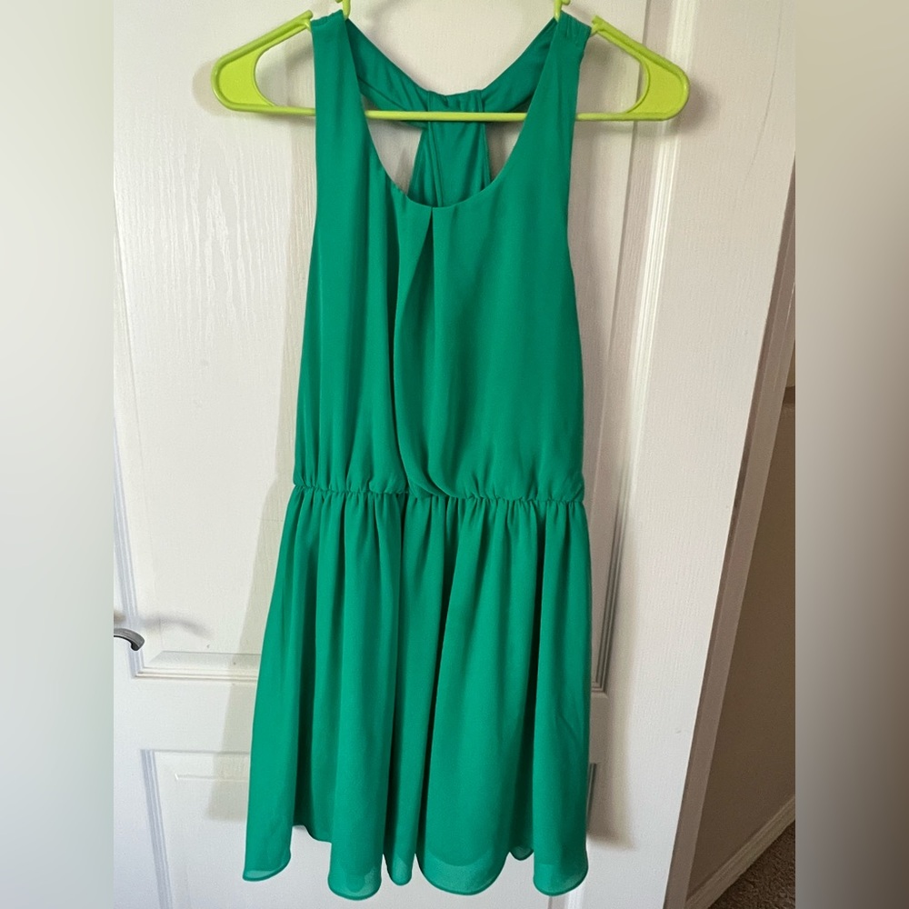 Green cocktail dress